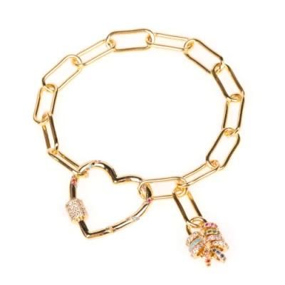 AAA Cubic Zirconia Stone Bracelet Fashion Heart Shape Bracelet for Woman