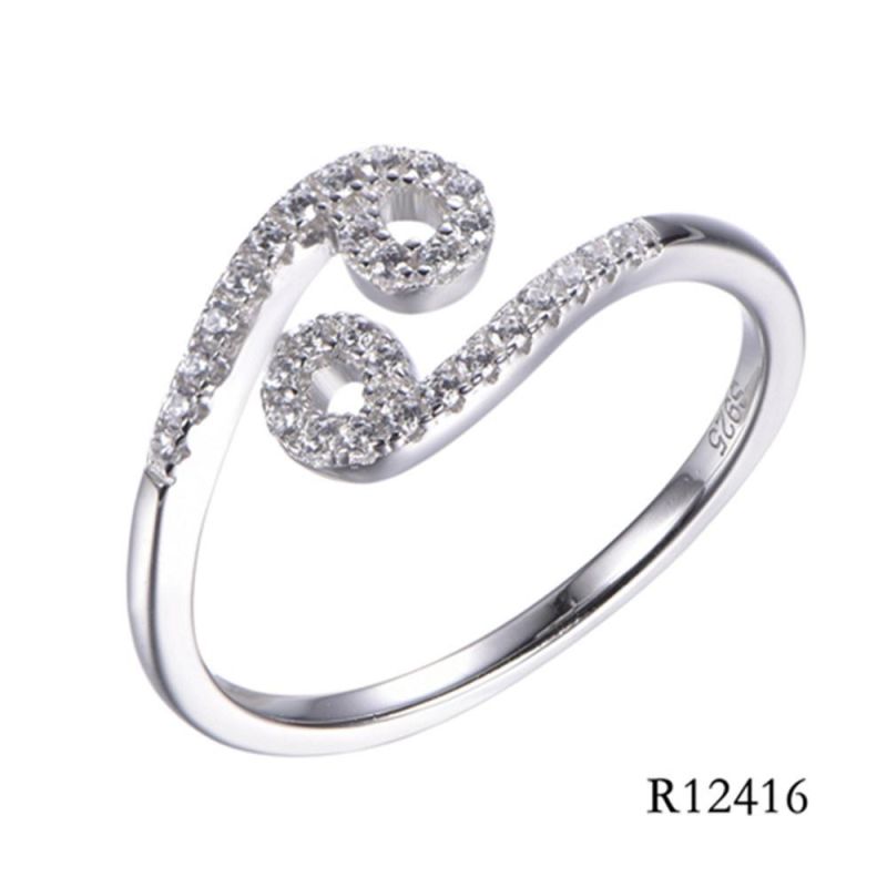 New Design 925 Sterling Silver with CZ Simple Ring