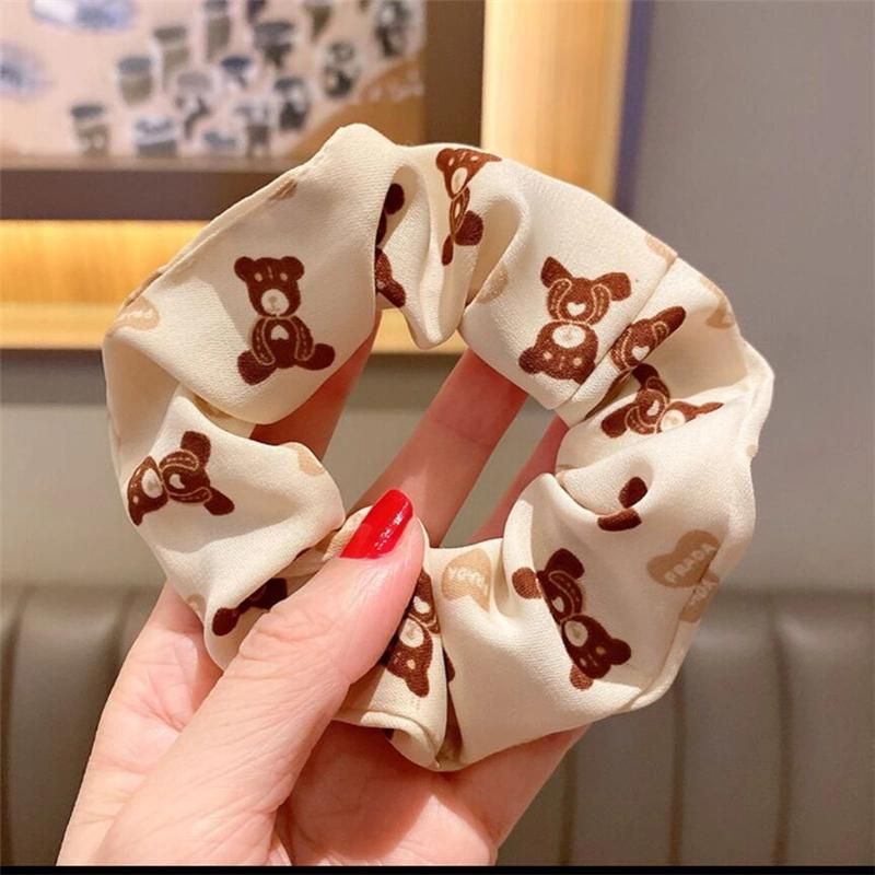Factory Cute Teddy Bear Cat Scrunchies Hair Bands