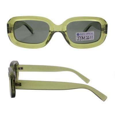 Fashion Custom Shiny Transparent Plastic Square Sunglasses for Women &amp; Men