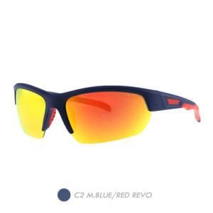 PC Polarized Sports Sunglasses, Fashion Plastic Half Frame Sp8003-02