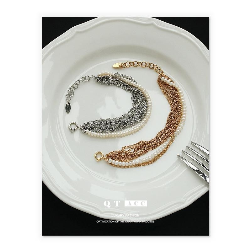 Fashion Natural Pearl Premium Stacking Bracelet Jewelry