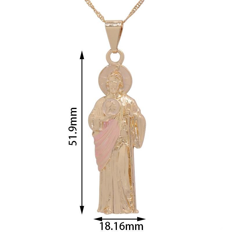 Wholesale 18K Gold Virgin Mary Religious Pendant Necklace