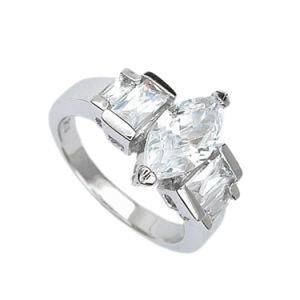 Likable Girl&prime;s Gift White Gold Filled Clear CZ Marquise Ring