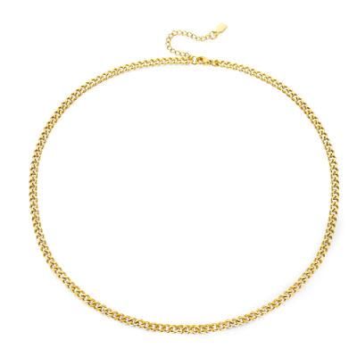 Stainless Steel Chain Nk Chain Grinded 2 Surfaces 4.5mm Wide 14/18K Gold Plated