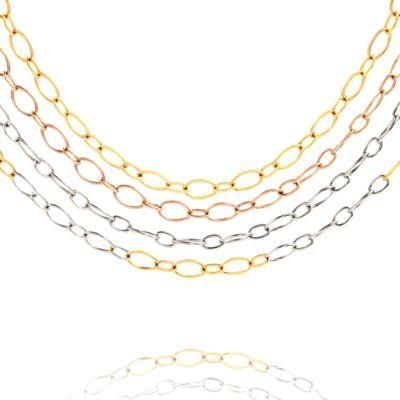 Fashion Accessory Necklace Jewellery Cable Chain Pendant Design Lady Bracelet Anklet Gold Plated