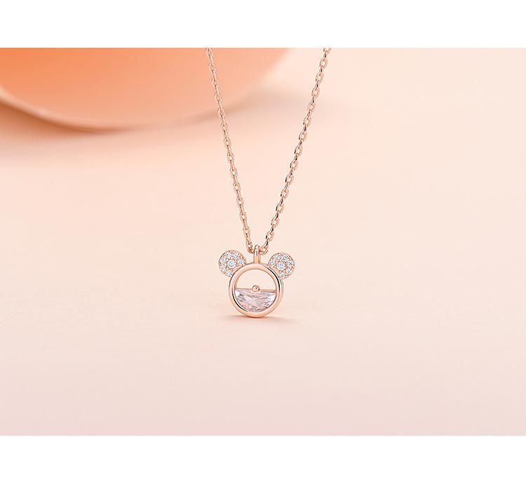 Mickey Mouse Necklace Female Personality Fashion Zircon Pendant Necklace