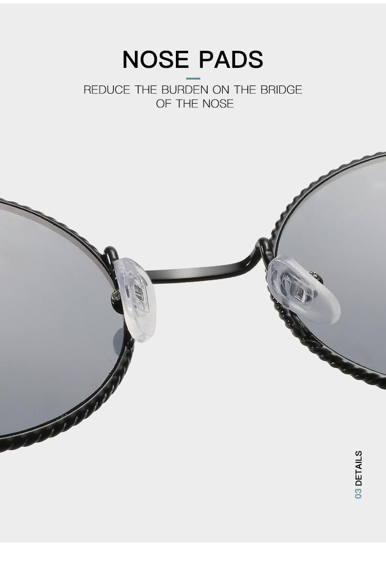 Sunglasses for New Retro Round Frame Sunglasses Metal Thin Frame Lace Literary Sunglasses
