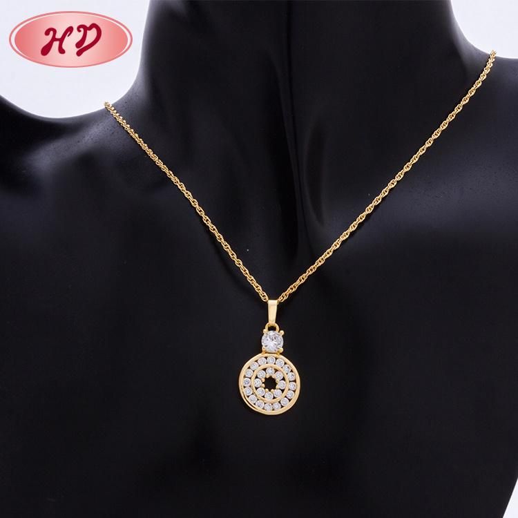 Beautiful Zircon Bridal Necklace 18K Gold Jewelry Sets for Wedding