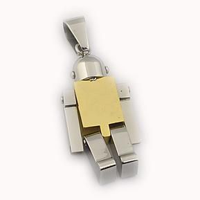 Stainless Steel Robot Pendant (PX6491)