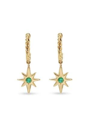 Fashion Micro-Set Zirconia Hexagonal Titanium Steel Earrings Jewelry