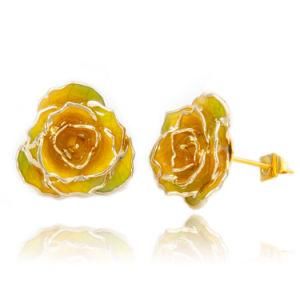 24k Gold Rose Earrings for Gift (EH071)