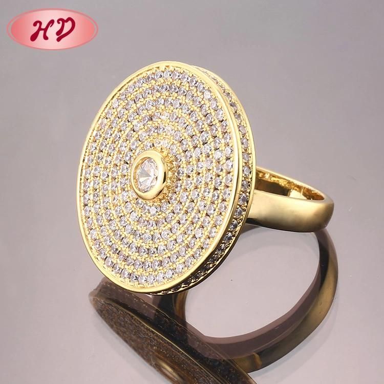 18K Gold Plated Silver Stainless Steel Fashion Women Engagement Finger Wedding Rings Jewelry Design