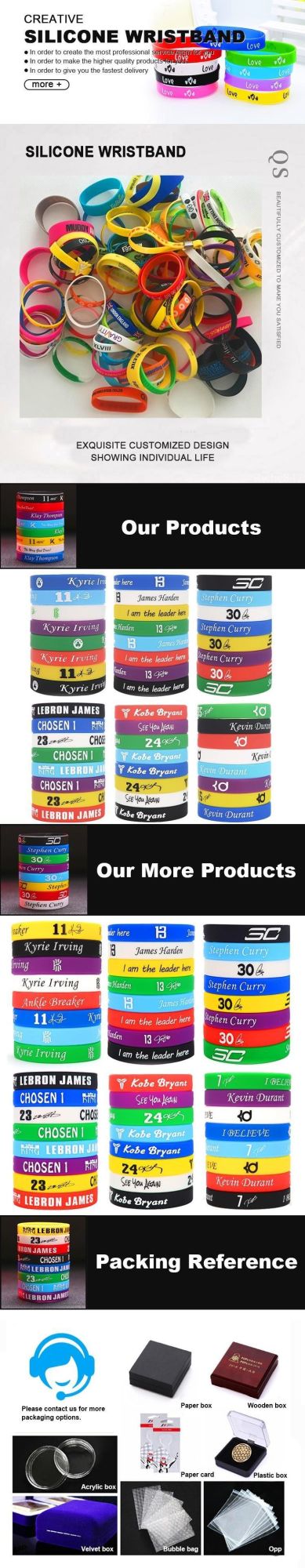 Customized Cheap Personalized Silicone Wristband Bracelets