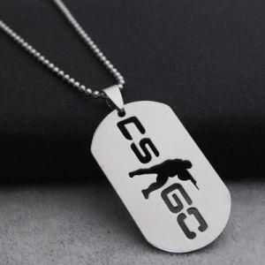 Fashion Jewelry pendant CS Game Stainless Steel Silver Necklace