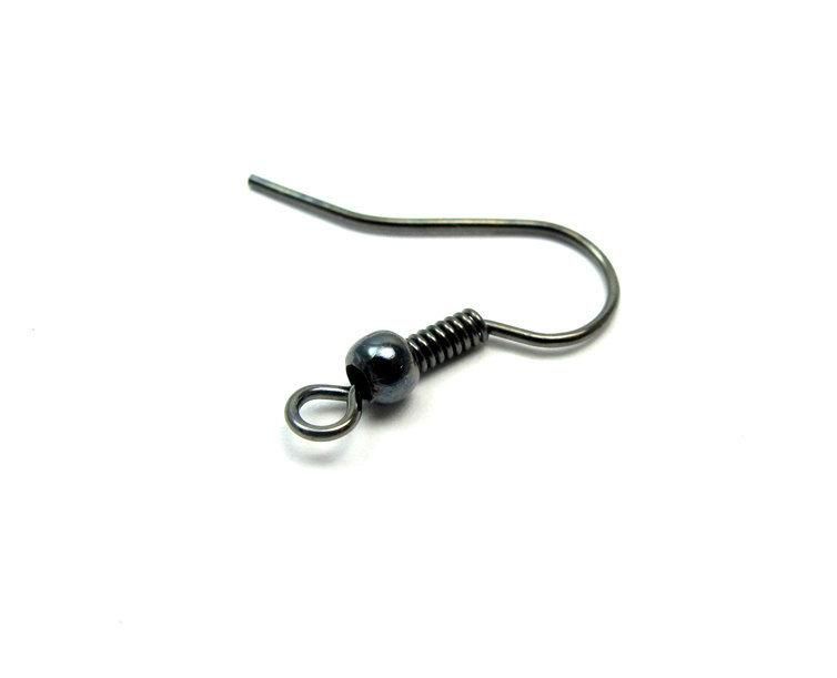 Hook Earring Accessory with Plating Gun Metal