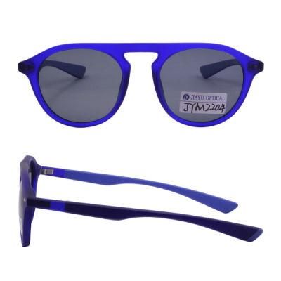 Vintage Round New Design Rubber Arms Custom Matte Transparent Plastic Sunglasses