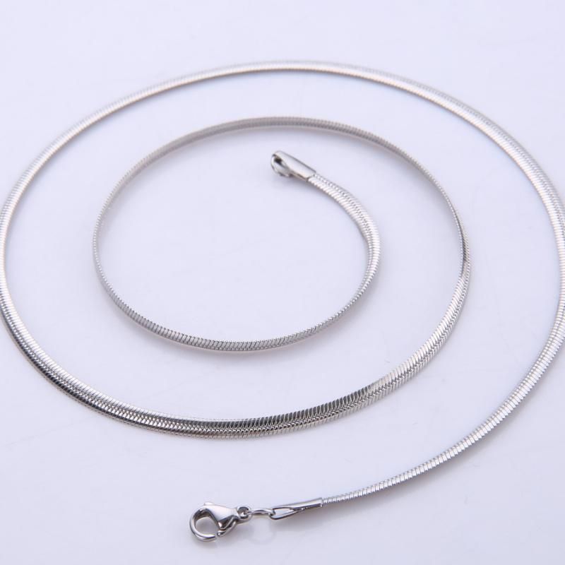 Fashion Accessories Push Secret Snake Chain Stainless Steel Jewelry Necklace