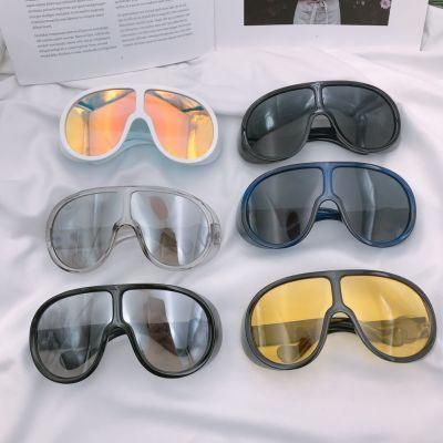 Lbashades Trendy One Piece Big Frame Female Sunglasses 2021 Women Newest Trendy Shades