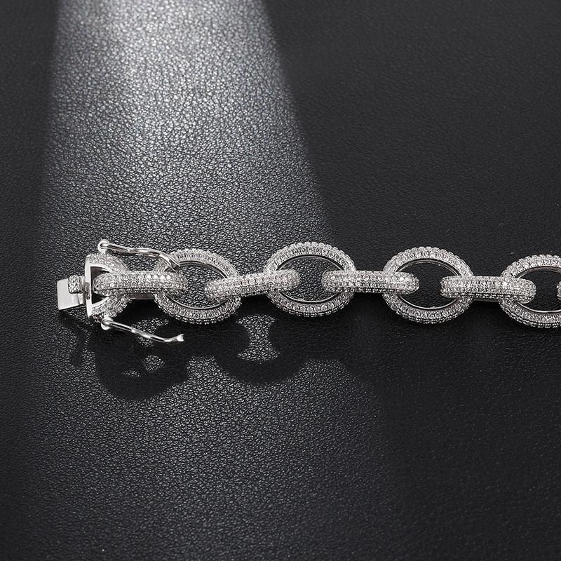 Personality Fashion Copper Unisex Adjustable Diamond Wristband Bracelet