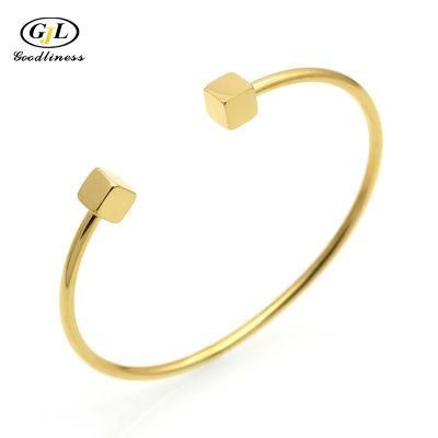 Non Fading Fashion Titanium Steel Stainless 18K Rose Gold Plated Bracelet Bangles Jewelry