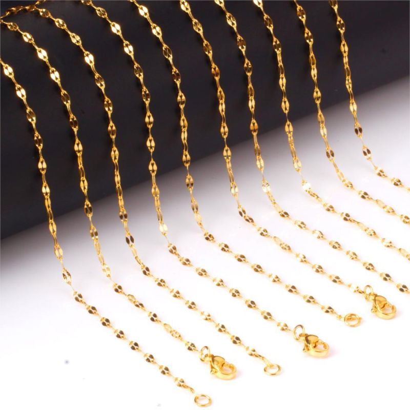 Stainless Steel Chain Choker Necklace, Chain Long Necklace Delicate Fashion Choker Necklace Jewelry Gift for Women