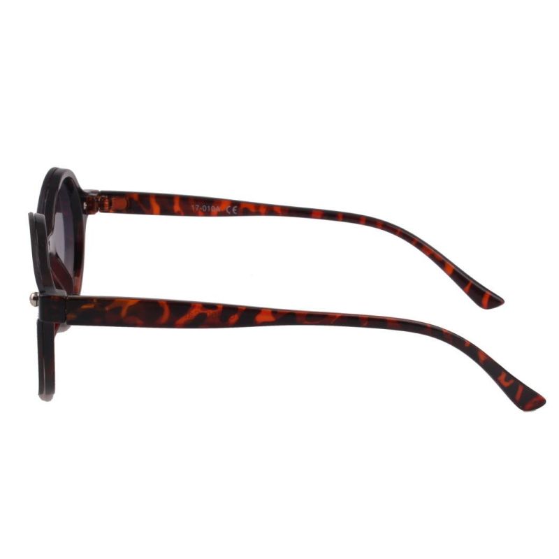 2017 Hot Selling One Piece Mirror Lens Fashionable Sunglasses with Round Shape
