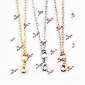 Wholesale Fashion Metal Gold / Silver Color Brass Chain Necklace Souvenir (BCN50829)