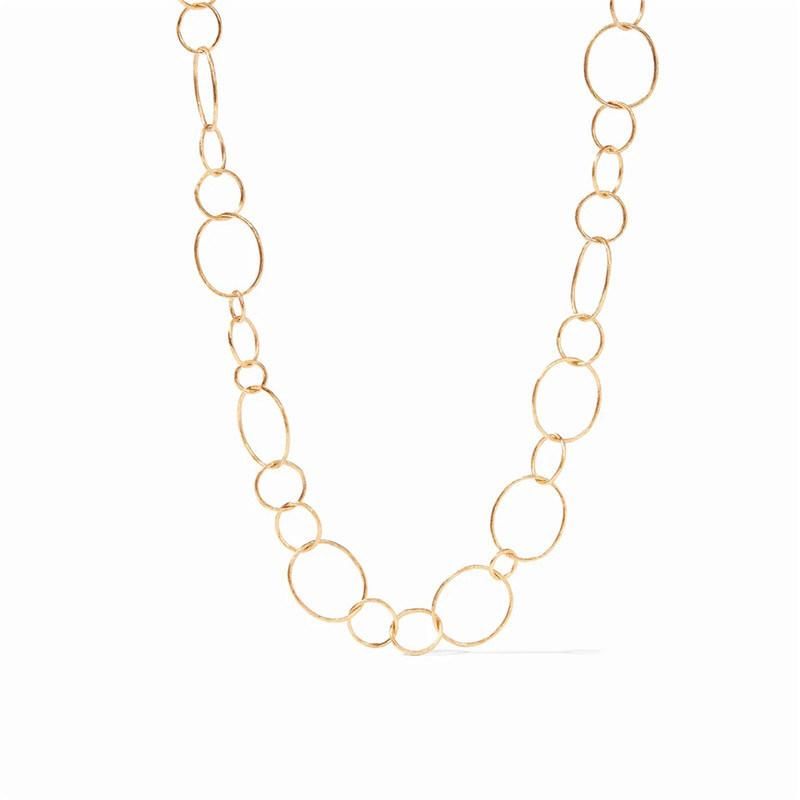 Long Round Link Necklace for Women Jewelry