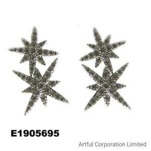 Fashion&#160; Jewelry&#160; Rhodium Plated Earring Sterling Silver Earring Jewelry