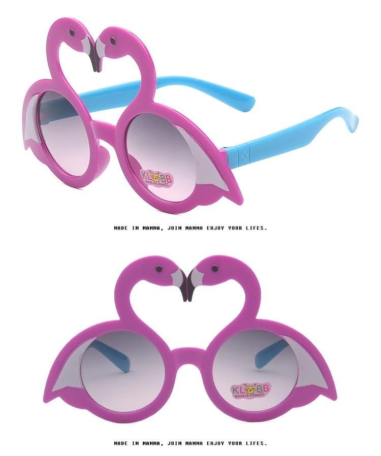 Fashion Design Flamingo Shape Children Party Sunglasses