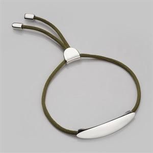 Custom&#160; ID Cord Bracelet Navy&#160; Cord&#160; Stainless Steel Men Bracelet