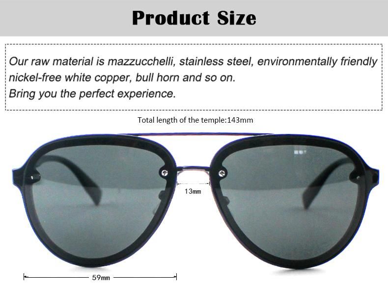 2021 Flat Top Oversize Tr Frame Stock Polarized Men Sunglasses