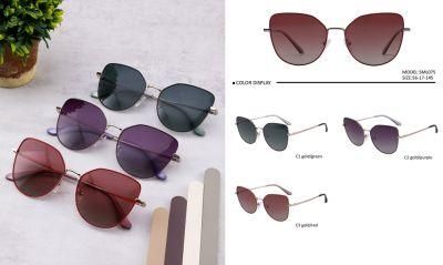 High Quality Modern Metal Ray Band Metal Frames Polarized UV400 Sunglasses for Woman