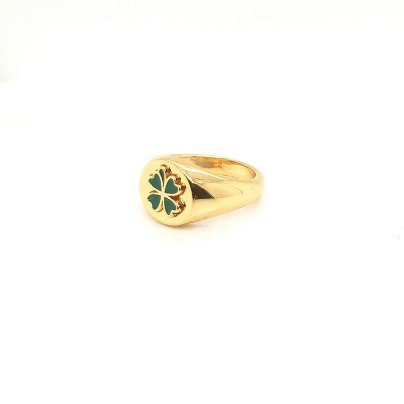 Four Leaf Signet Clover Ring Custom Female Rings