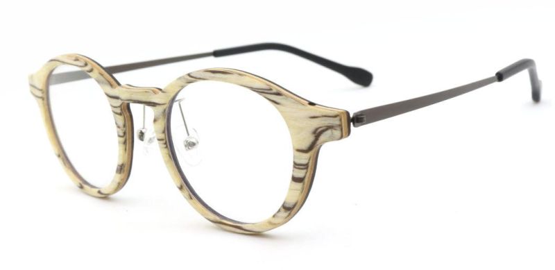 Fashionable High Quality Round Optical Frame Wooden Eyewear Ready to Ship