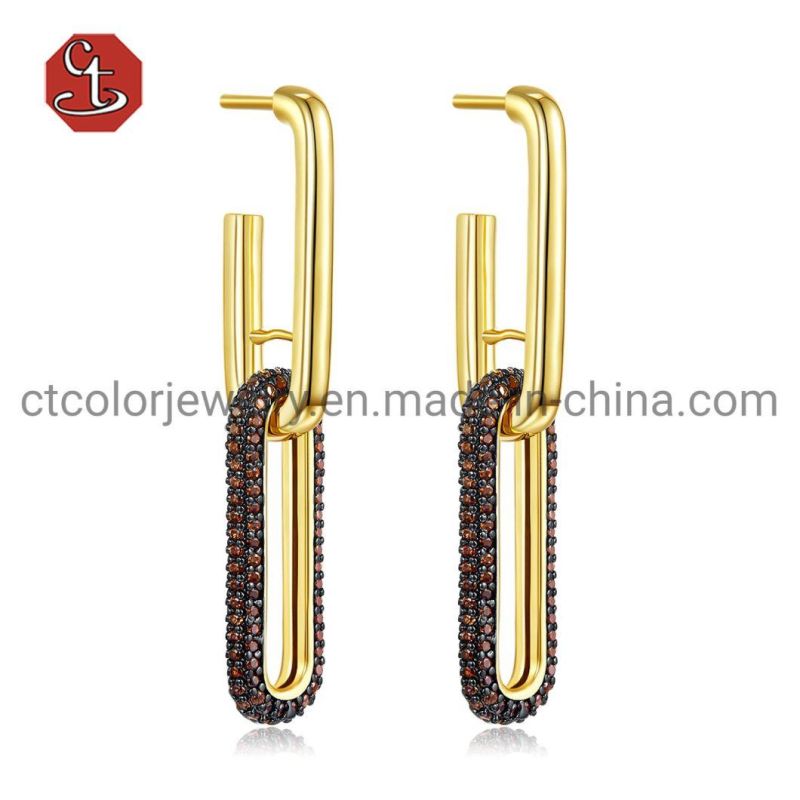 New Style Trendy Jewelry 925 Silver Earring Wholesale Fashion Jewelry Popular Earring