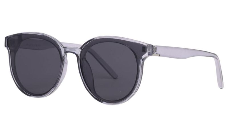 Fashion Transparent PC Frame Grey Lens Sunglasses with Ce/FDA