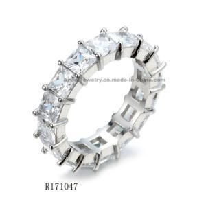 New Fashion Prong Set Silver Ring