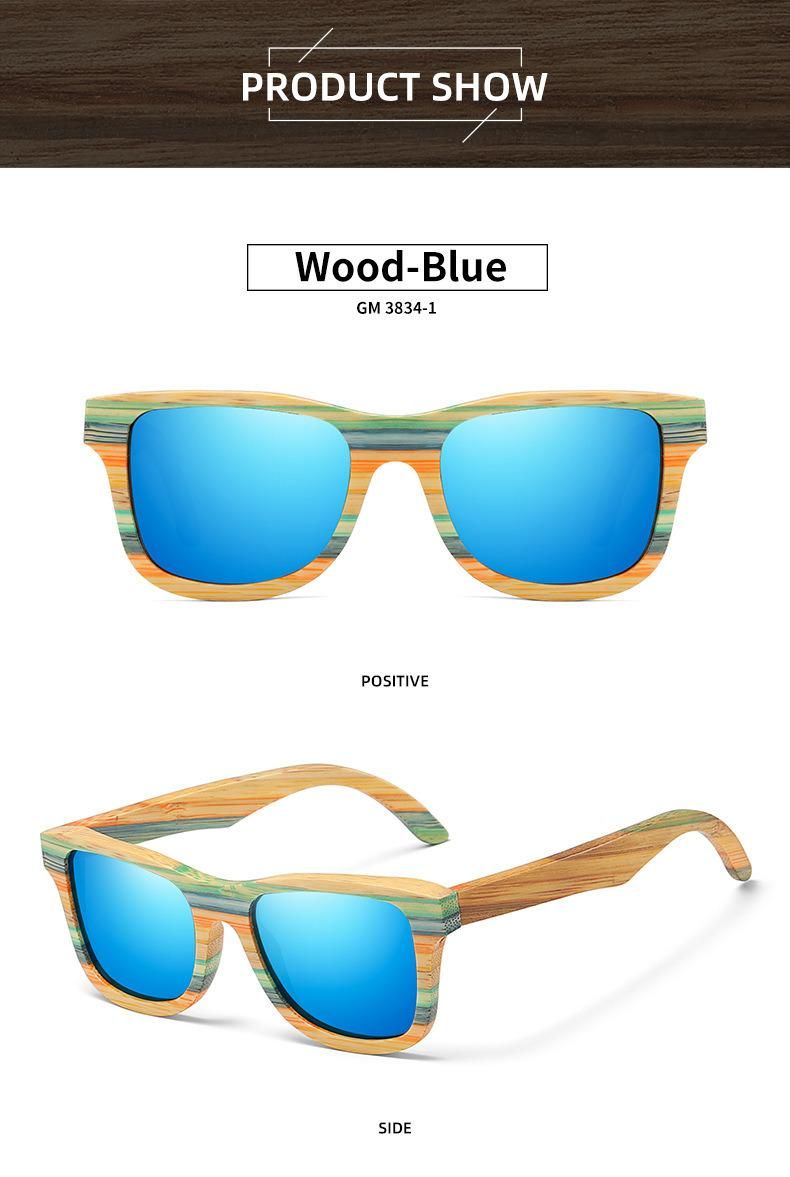 Italy Brand Classical Designer Custom Logo Tac Polarized Men Wood Sunglasses