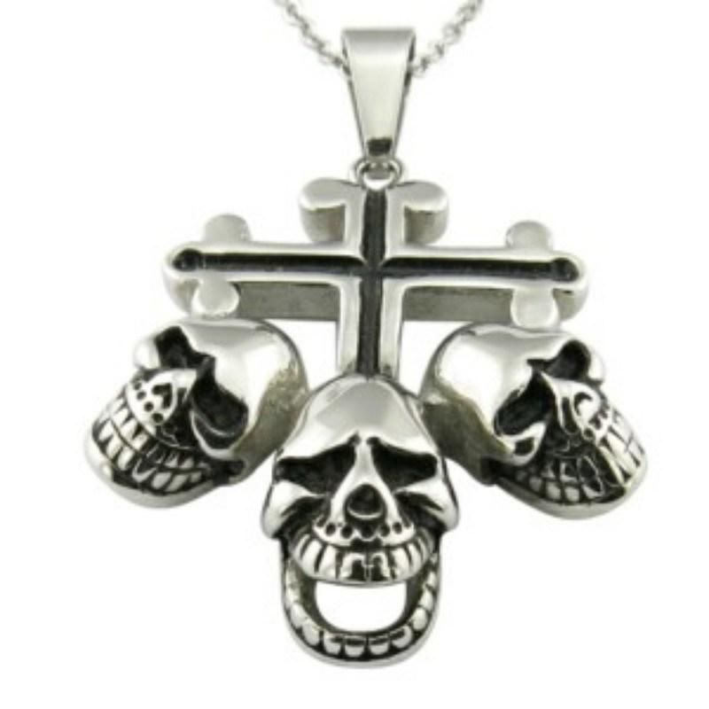 Unisex Skull Antique Silver Pendant