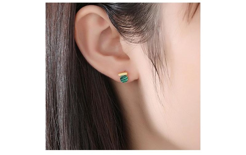 Jewelry Fashion Earring 925 Silver Ear Stud with Alexandrite
