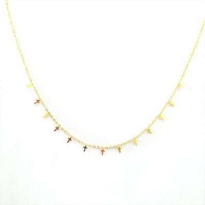 Manufacturer Custom Plated Gold Fashion Jewelry High Quality Waterproof New Arrivals 18K Stainless Steel Cross Necklace jewellery