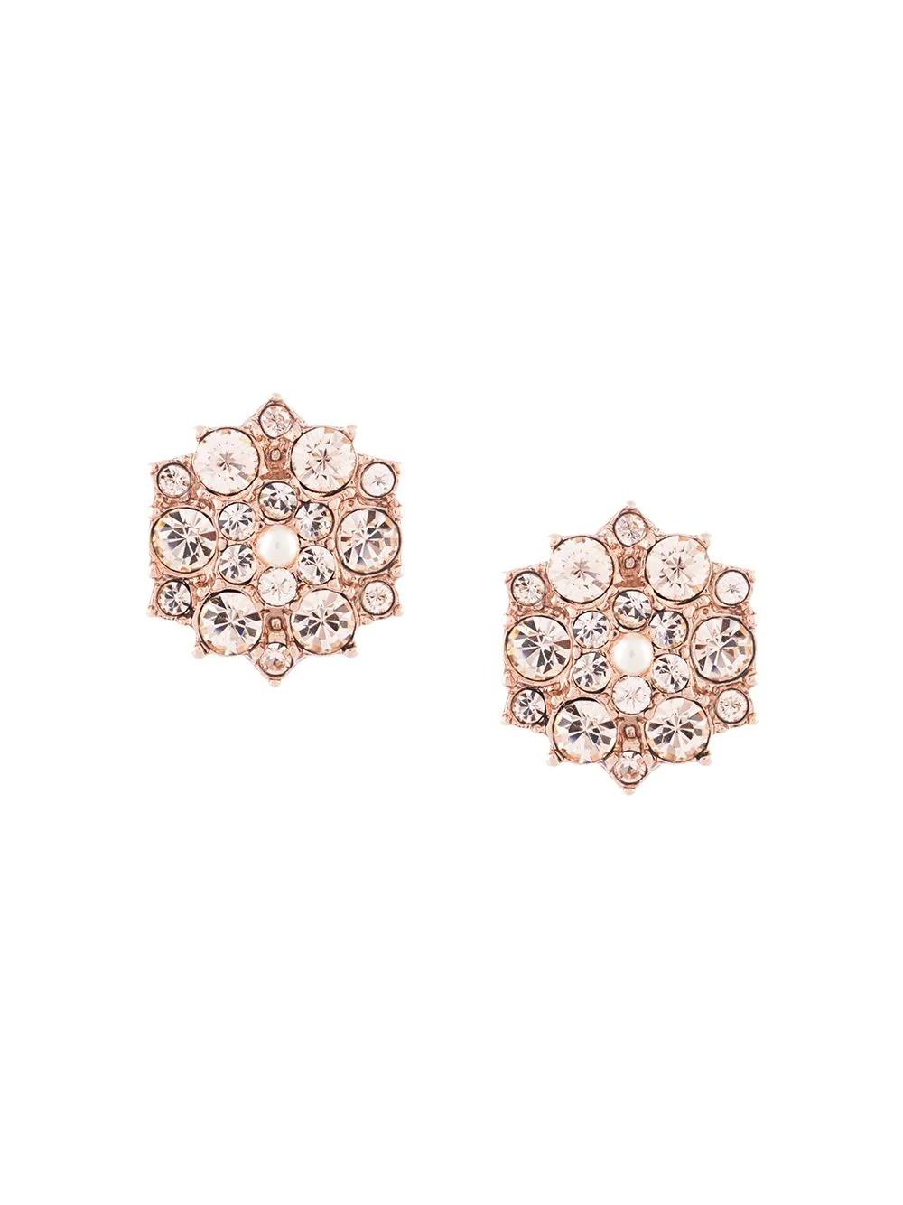 Fashionable and Elegant Pink Crystal Earrings Jewelry