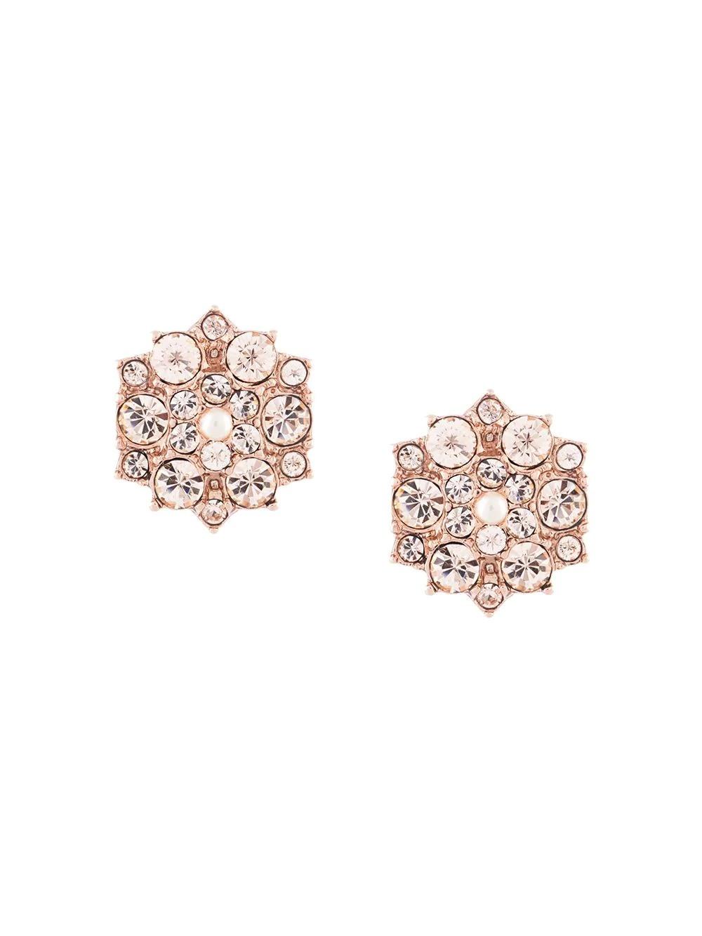 Fashionable and Elegant Pink Crystal Earrings Jewelry