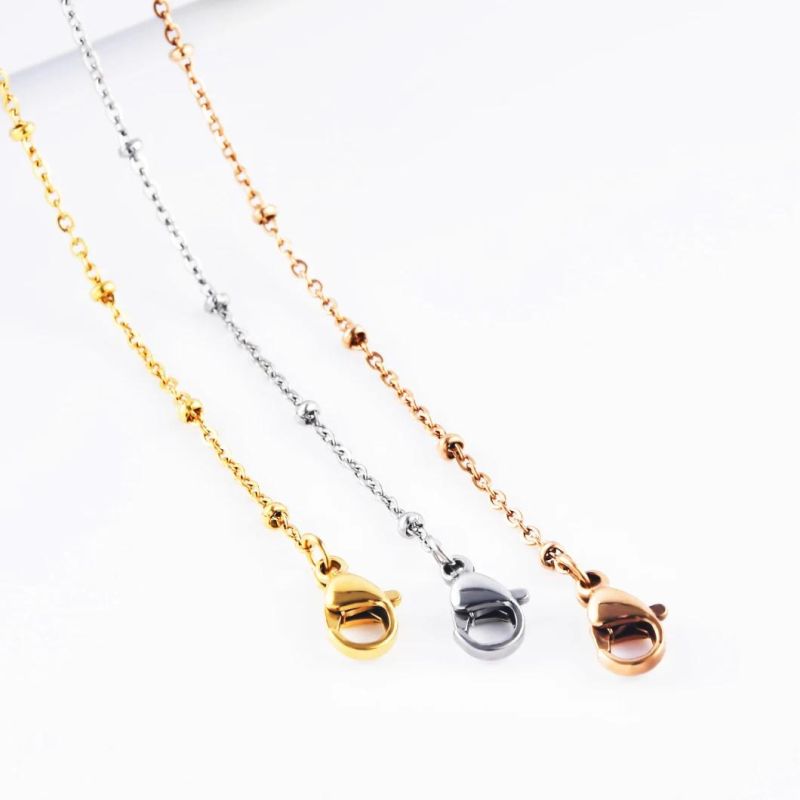 New Design Statelite Lady Jewelry Anklet Bracelet Necklace for Pendant Stainless Steel Gold Plated