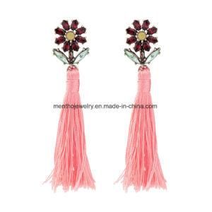 Long Tassel Earrings for Women Studded Crystal Jewelry