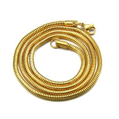 Stainless Steel Round Snake Chain 3mm Wide/60cm Length