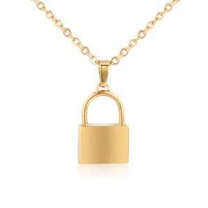 Gold-Plated Stainless Steel Mini Diamond Ring Necklace