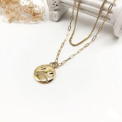 Manufacturer Custom Fashion jewellery New Arrivals Gold Plated Layered Necklace Chain Stainless Steel Jewelry Manufacturer Custom Design